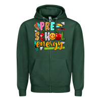 Sports Green pre school energy Zipper Hoodie - texasbilliewilder