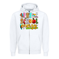 White pre school energy Zipper Hoodie - texasbilliewilder