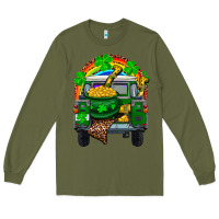 Army Green st patricks day truck with pot of gold horseshoe a Long Sleeve Tee - RanaPortraitStore