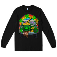 Black st patricks day truck with pot of gold horseshoe a Long Sleeve Tee - RanaPortraitStore