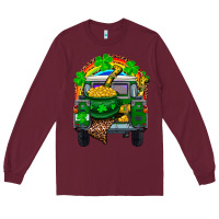 Burgundy st patricks day truck with pot of gold horseshoe a Long Sleeve Tee - RanaPortraitStore