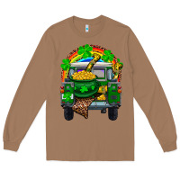 St Patricks Day Truck With Pot Of Gold Horseshoe A Long Sleeve Tee | Teevron