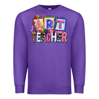 Purple art teacher Premium Sweatshirt - AdoDesignShop