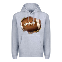 Heather Grey leopard american football patch Premium Hoodie - Jasminsmagicworld