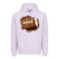 Lilac leopard american football patch Premium Hoodie - Jasminsmagicworld