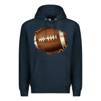 Navy leopard american football patch Premium Hoodie - Jasminsmagicworld