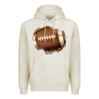 Oatmeal Heather leopard american football patch Premium Hoodie - Jasminsmagicworld