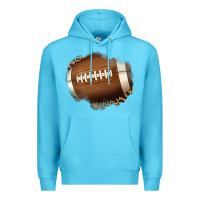 Ocean Blue leopard american football patch Premium Hoodie - Jasminsmagicworld