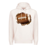 Pale Pink leopard american football patch Premium Hoodie - Jasminsmagicworld