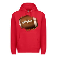 Red leopard american football patch Premium Hoodie - Jasminsmagicworld