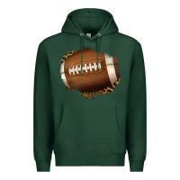Sports Green leopard american football patch Premium Hoodie - Jasminsmagicworld