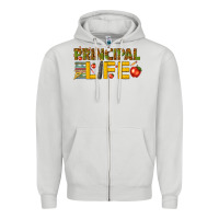 Dove Grey principal life Zipper Hoodie - texasbilliewilder
