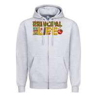 Heather Grey principal life Zipper Hoodie - texasbilliewilder