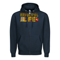 Navy principal life Zipper Hoodie - texasbilliewilder