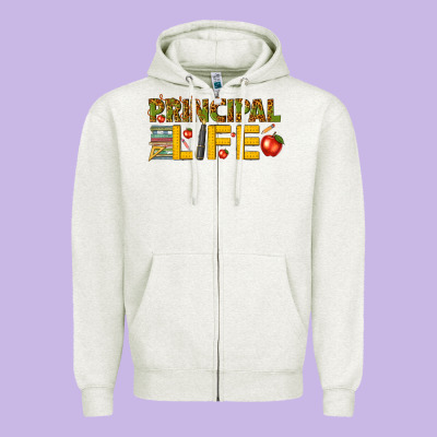 Principal Life Zipper Hoodie Designed By Texasbilliewilder