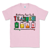 Bubblegum Pink battery life of a teacher Classic Tee - Zillion Design Studio