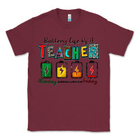 Burgundy battery life of a teacher Classic Tee - Zillion Design Studio