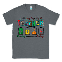 Charcoal Heather battery life of a teacher Classic Tee - Zillion Design Studio