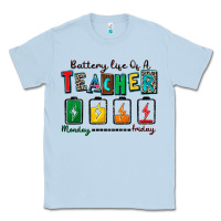 Dusty Blue battery life of a teacher Classic Tee - Zillion Design Studio