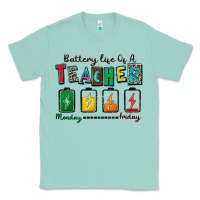 Seafoam battery life of a teacher Classic Tee - Zillion Design Studio