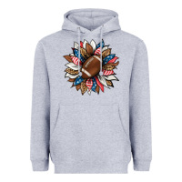 Heather Grey american football sunflower Heavyweight Hoodie - HRA Design Shop