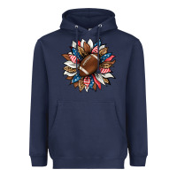 Navy american football sunflower Heavyweight Hoodie - HRA Design Shop