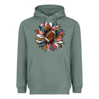 Sage american football sunflower Heavyweight Hoodie - HRA Design Shop