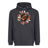 Smoke american football sunflower Heavyweight Hoodie - HRA Design Shop