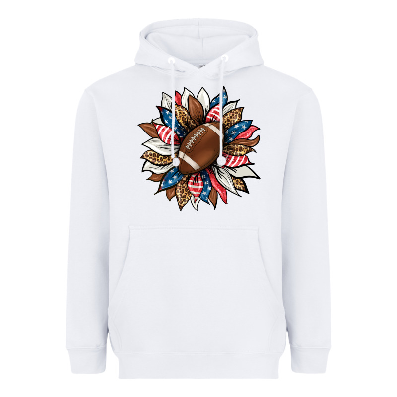 American Football Sunflower Heavyweight Hoodie by HRA Design Shop | Teevron