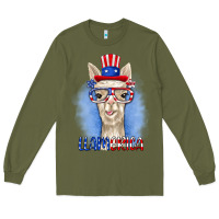 Army Green llamerica Long Sleeve Tee - RanaPortraitStore