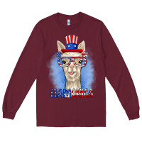 Burgundy llamerica Long Sleeve Tee - RanaPortraitStore