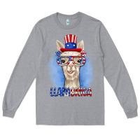 Heather Grey llamerica Long Sleeve Tee - RanaPortraitStore
