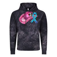Cloud Black cowboy hat and cancer ribbon Vintage Hoodie - AdoDesignShop