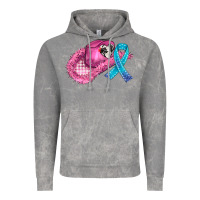 Cloud Rock cowboy hat and cancer ribbon Vintage Hoodie - AdoDesignShop