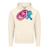 Vintage Artic cowboy hat and cancer ribbon Vintage Hoodie - AdoDesignShop