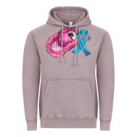 Vintage Zinc cowboy hat and cancer ribbon Vintage Hoodie - AdoDesignShop