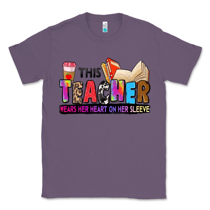 This Teacher Wears Her Heart On Her Sleeve Classic Tee by Zillion Design Studio | Teevron