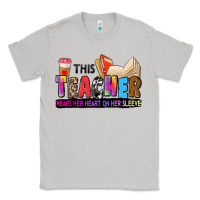 Moon Dust this teacher wears her heart on her sleeve Classic Tee - Zillion Design Studio