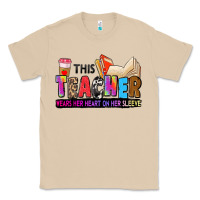Mushroom this teacher wears her heart on her sleeve Classic Tee - Zillion Design Studio