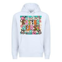 White Easter Day Nurse Premium Hoodie - NancyCooperArtShop