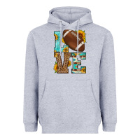 Heather Grey western love american football Heavyweight Hoodie - HRA Design Shop