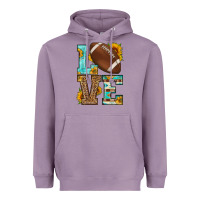 Lavender western love american football Heavyweight Hoodie - HRA Design Shop