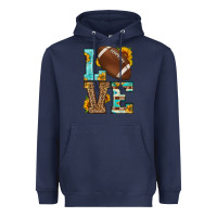 Navy western love american football Heavyweight Hoodie - HRA Design Shop