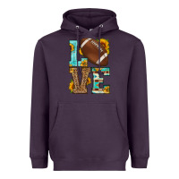 Plum western love american football Heavyweight Hoodie - HRA Design Shop