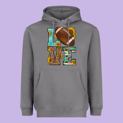 Western Love American Football Heavyweight Hoodie Designed By Hra Design Shop