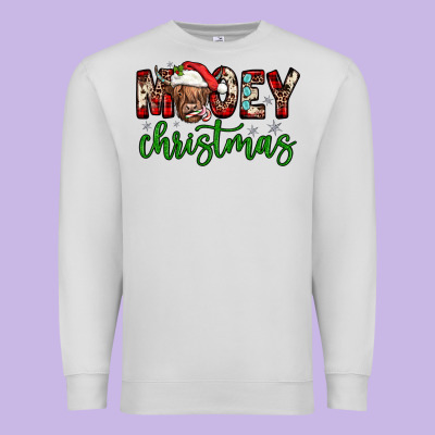 Mooey Christmas Premium Sweatshirt Designed By Jahusdesignshop