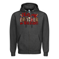 Charcoal Heather that s my brother on that field Zipper Hoodie - Zillion Design Studio