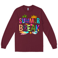 Burgundy summer break Long Sleeve Tee - RanaPortraitStore