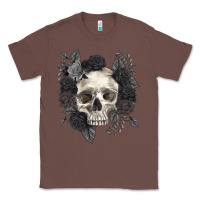 Chestnut Floral skull Classic Tee - RanaPortraitStore