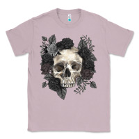 Lilac Floral skull Classic Tee - RanaPortraitStore
